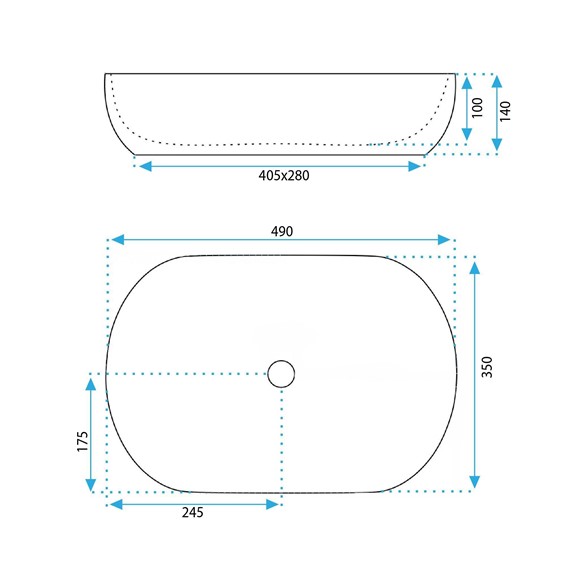 Umywalka Nablatowa LISA SHINY Beżowy