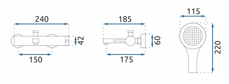 Bateria Wannowa POLO Czarny/Złoty