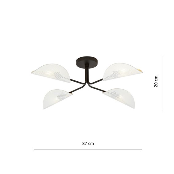 Lampa Sufitowa GOMEZ 4 Biały/Złoty