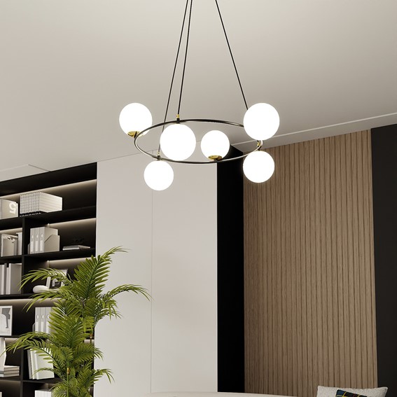 Lampa Wisząca AZURA 6 Opal
