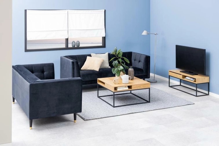 Stolik WILLFORD 80x80 Naturalny/Czarny