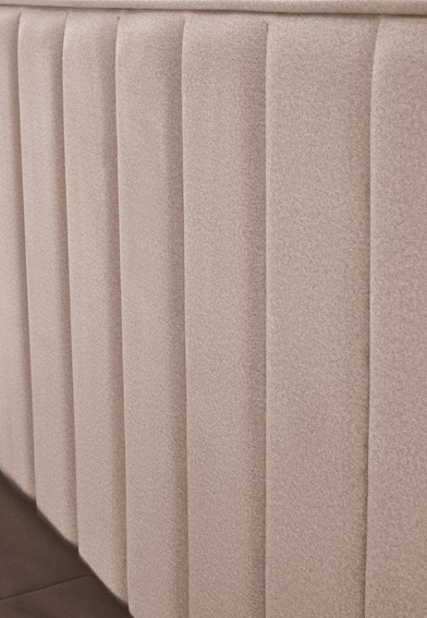 Łóżko Kontynentalne Tapicerowane ASENTO 160x200 Beżowy