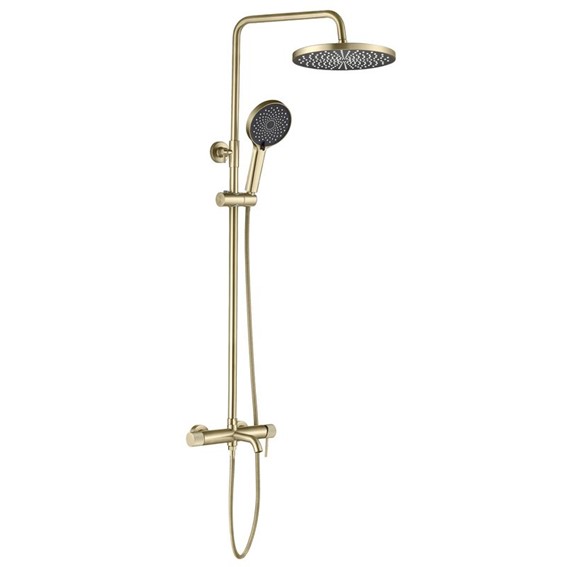 Zestaw Natryskowy LUNGO STRIPE Złoty Szczotkowany