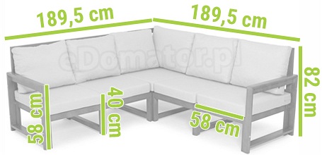 Kanapa Ogrodowa Narożna Malta 5-Osobowa Ciemny Brązowy/Szary