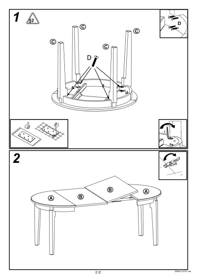 Stół Rozkładany SORBUS (100-200)x100 Dąb Miodowy