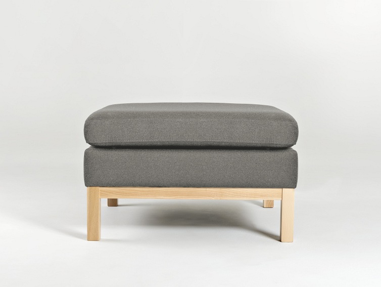 Puf Ambient Wood 70x70x42 Kwarc/Naturalny