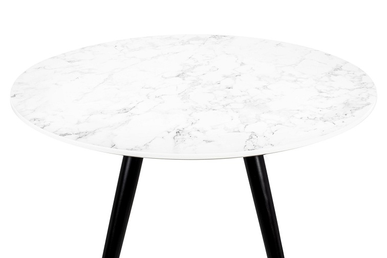 Stół Padrino 90x90x76 Biały/Czarny