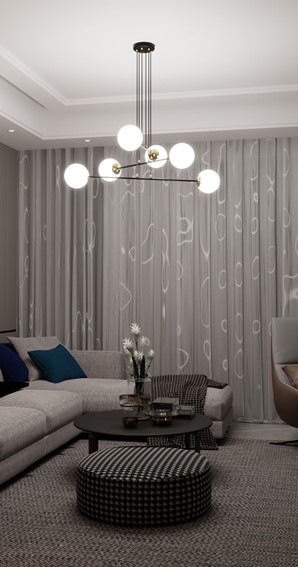 Lampa Wisząca OGNIS 6 Czarny