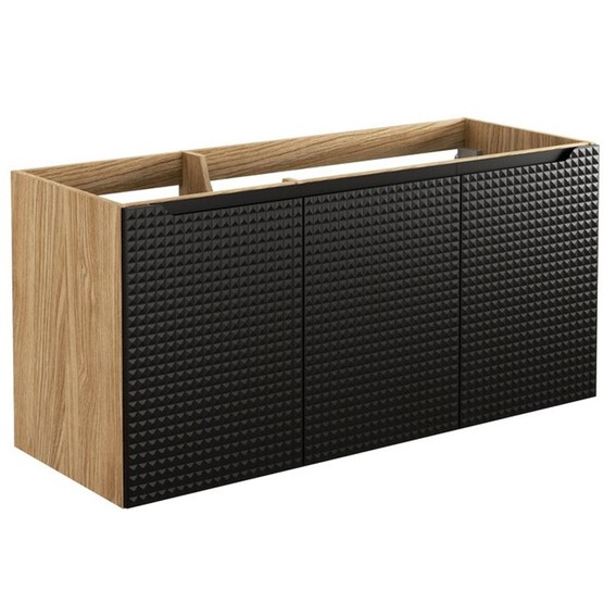 Szafka pod Umywalkę LUXOR Dąb Olejowany/Czarny Mat