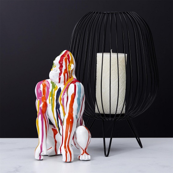 Dekoracja Goryl 14x14x24 Kolorowy