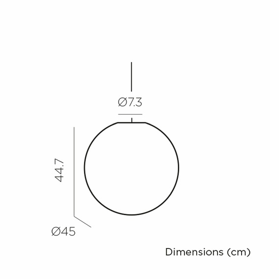 Lampa Wisząca PIANETA 45 BATTERY HANG Biały