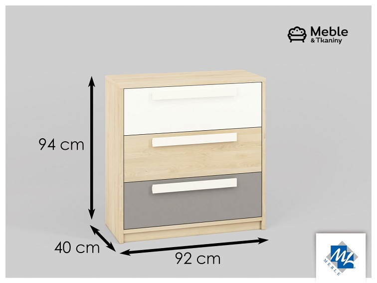 Komoda DROP 10 Szary