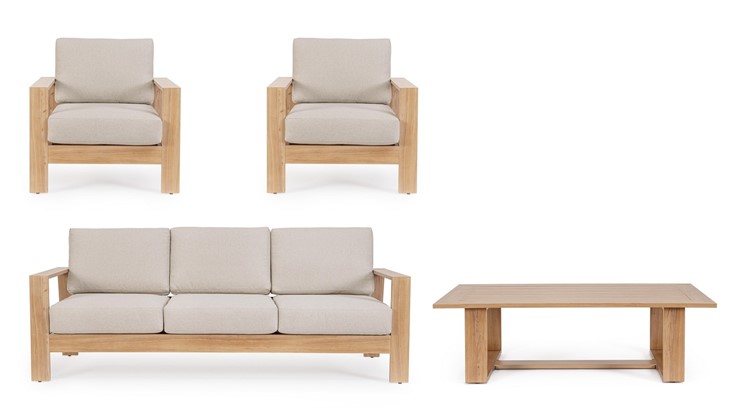 Zestaw Mebli Ogrodowych BALTIC Naturalny