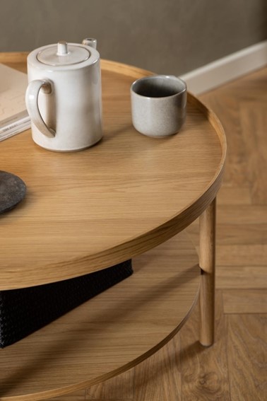 Stolik Kawowy BANBURY Fi80cm Dąb