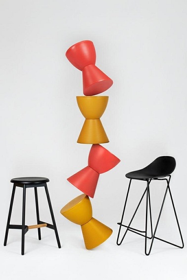 Stołek TAMBURO Czerwony