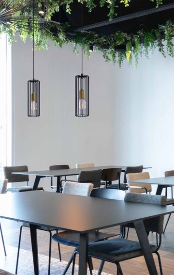 Lampa Wisząca GABIA K-4935 Czarny/Złoty