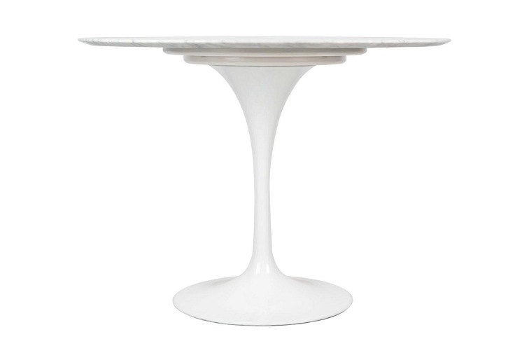 Stół TULIP MARBLE 100x74cm Biały