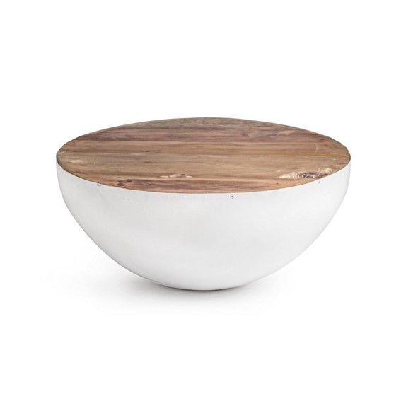 Stolik Kawowy LANCASTER Fi70cm Biały