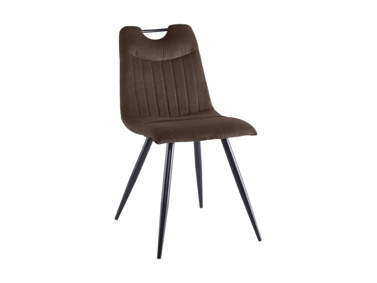 Krzesło Orfe Sztruks Czarny Stelaż/Brąz Fjord 47