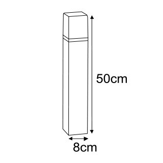 Lampa Zewnętrzna Stojąca GENEVA K-8141 Czarny/Biały