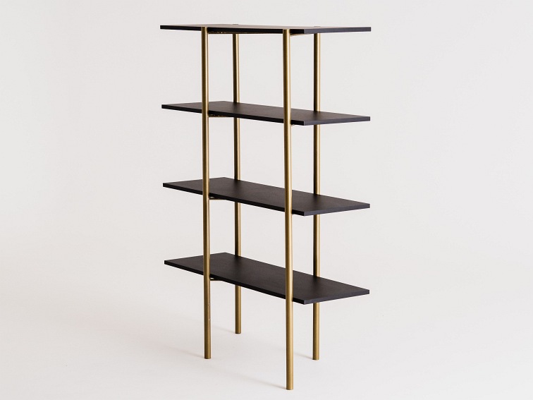 Regał Rave Basic 110x35 Czarny/Złoty