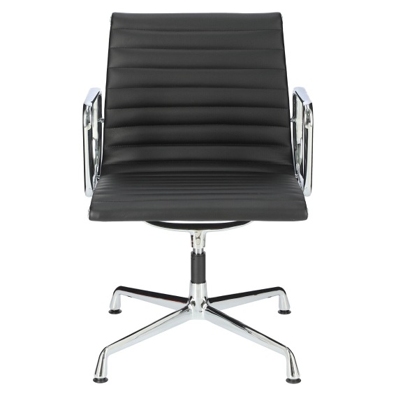 Fotel Konferencyjny CH1081T 57x58x75 Czarna Skóra/Chrom