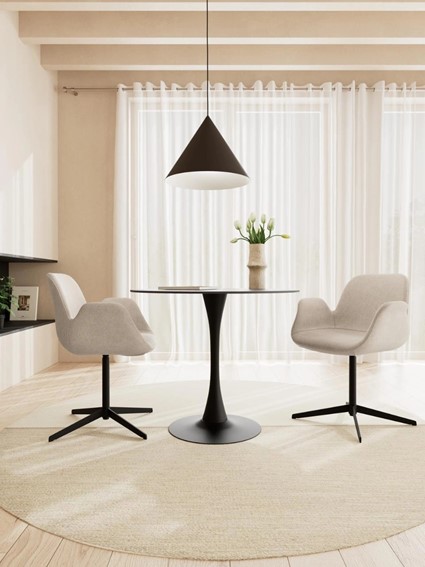 Krzesło BETH Beżowy/Czarny