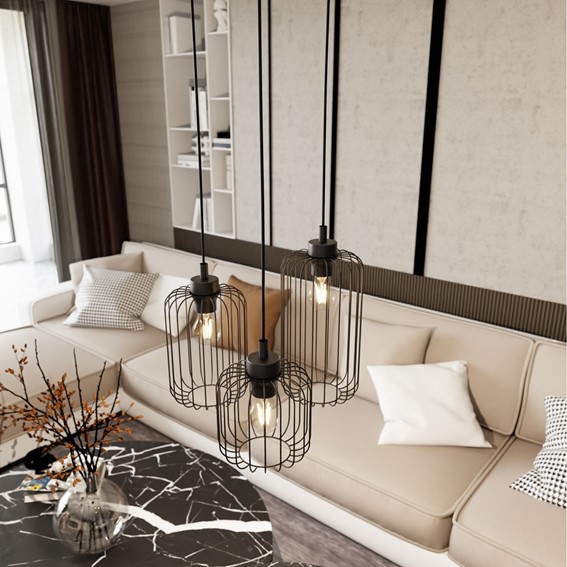 Lampa Wisząca VANDER 3 PREMIUM Czarny