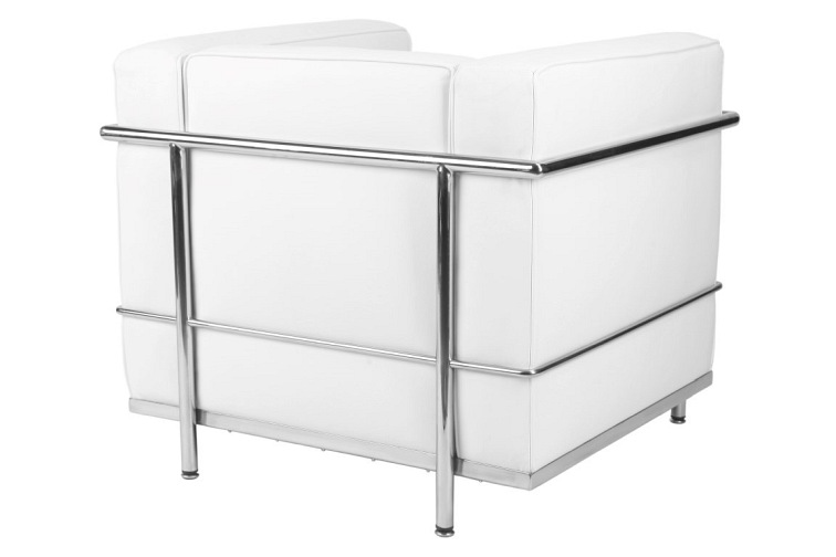 Fotel Kubik 68x75x67 Biała Skóra