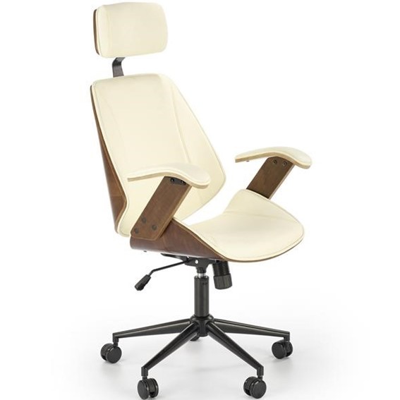 Fotel Obrotowy IGNAZIO Orzech/Kremowy