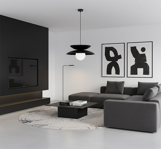 Lampa Wisząca NAGOYA 1 Czarny