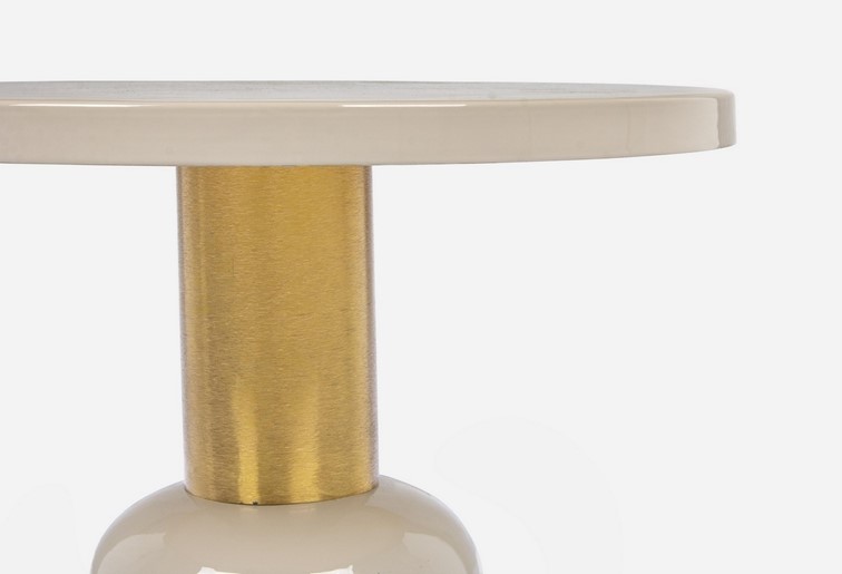 Stolik Kawowy NALIMA Fi50,5cm Beżowy