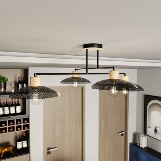 Lampa Sufitowa KOBE 4 Czarny