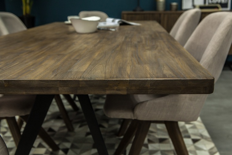 Stół Massa D05-200 100x200 Czarny/Brązowy