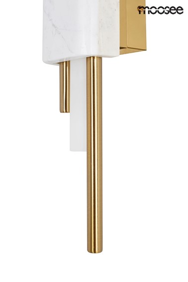 Lampa Ścienna EVANS Biały/Złoty