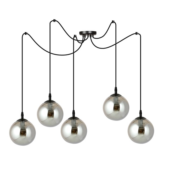 Lampa Wisząca GIGI 5 Czarny/Grafitowy