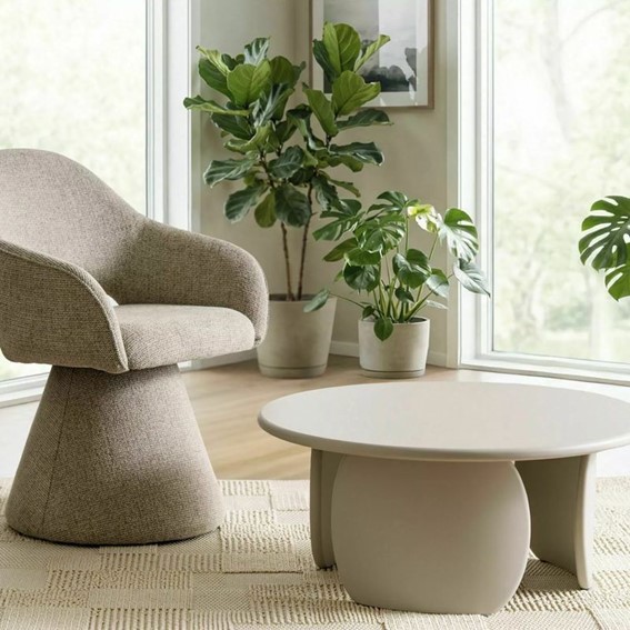 Krzesło RIKU Noelle Beż/Czarny Mat