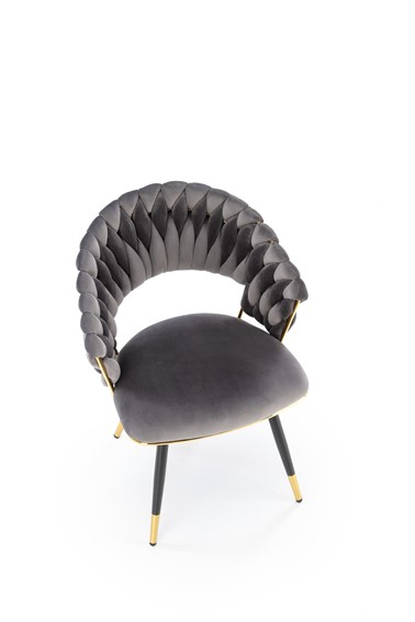 Krzesło K551 Popielaty/Czarny/Złoty