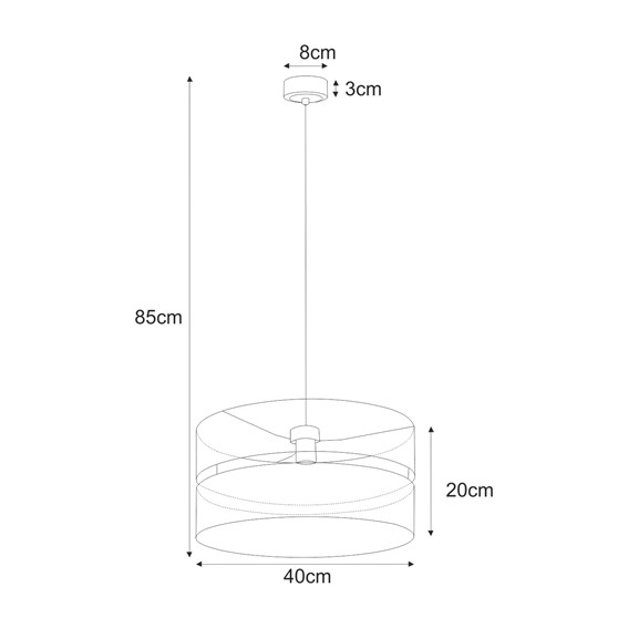 Lampa Wisząca MALAVI K-5501 Czarny/Złoty
