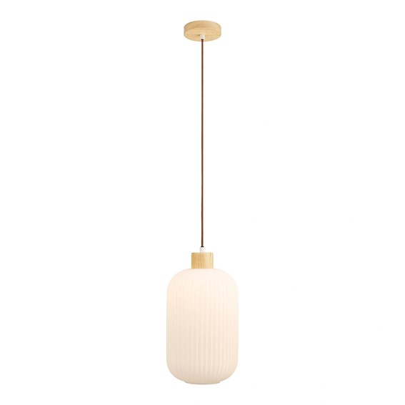 Lampa Wisząca ARGALO 20cm Biały/Naturalny