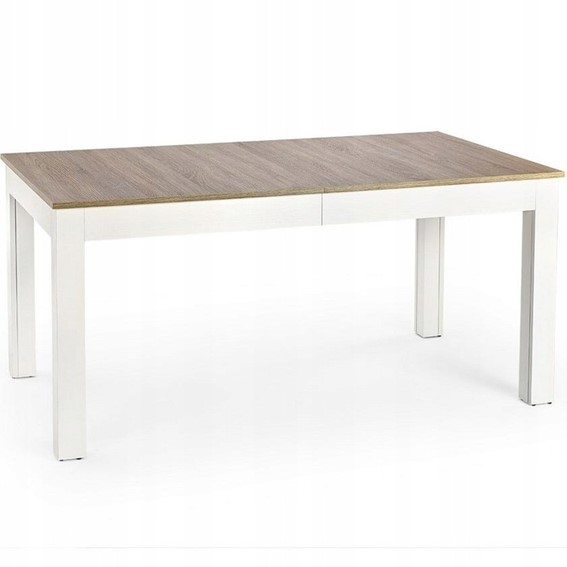 Stół Rozkładany SEWERYN (160-300)x90 Dąb Sonoma/Biały