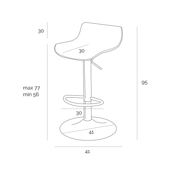 Stołek barowy Bar One Simplet biały mat