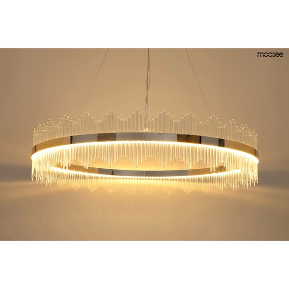 Lampa Wisząca FLORENS 120 Złoty/Transparentny