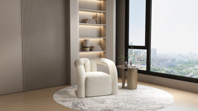 Stolik MODIG M81 fi60 Złoty/Brązowy