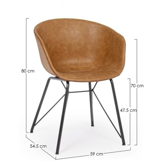 Krzesło WARHOL Brązowy