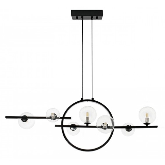 Lampa Wisząca ALURE LINE TWIN 90 Czarny/Transparentny