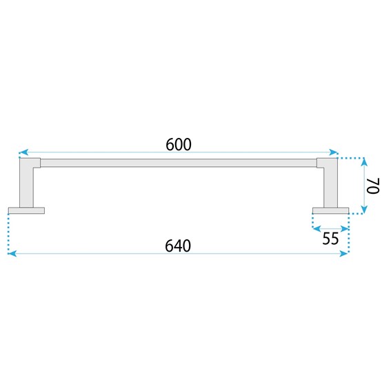 Wieszak Łazienkowy Jednoramienny NICO 5901 Miedź Szczotkowana