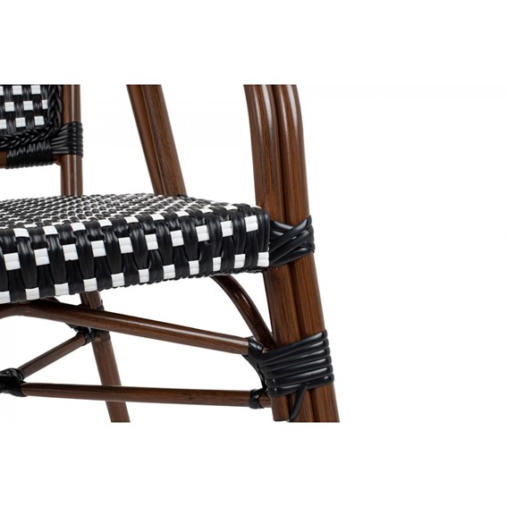 Krzesło CAFE PARIS ARM Brązowy/Czarny/Biały