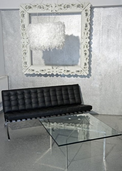 Sofa BA3 3 osobowa, czarna skóra naturalna