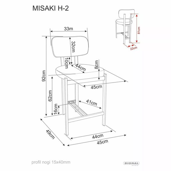 Hoker MISAKI H-2 Beż/Czarny Mat